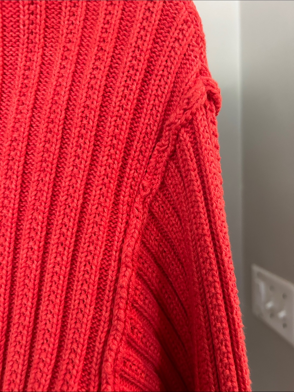 Free People Bright Orange Ribbed Button-Up Cropped Cardigan - Picture 4 of 6